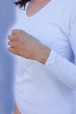 camiseta interior manga larga para mujer, ideal para el frío invierno, plabelpunt, capitana